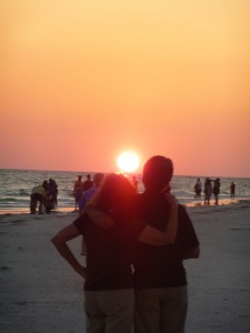 visit Sarasota - sunset on LIdo Beach