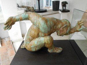 Puerto Vallarta - bronze statue in an art gallery