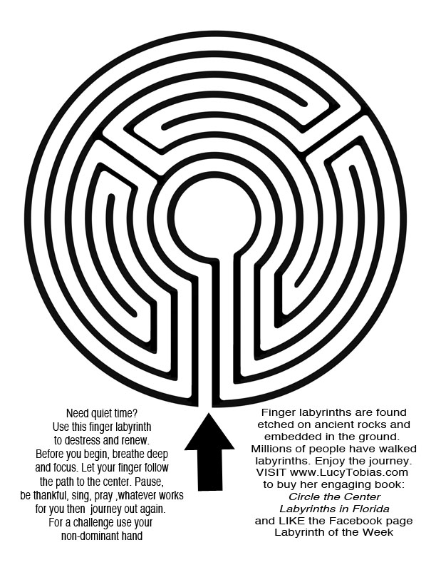 Finger labyrinth for you to walk