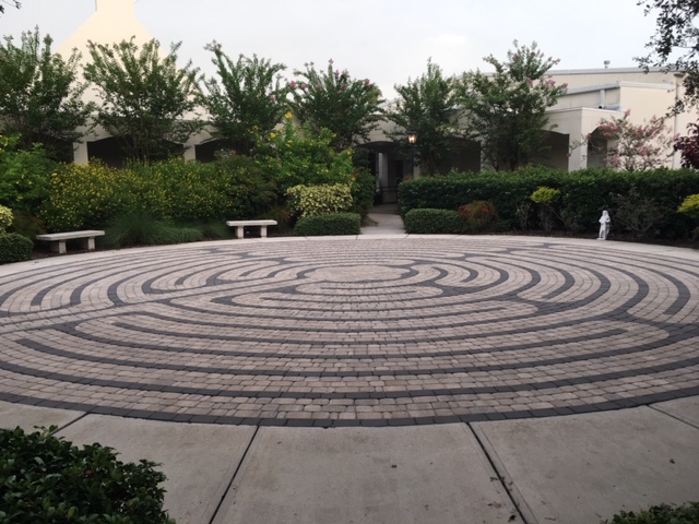 looking for labyrinths at St. Marks in Venice Florida