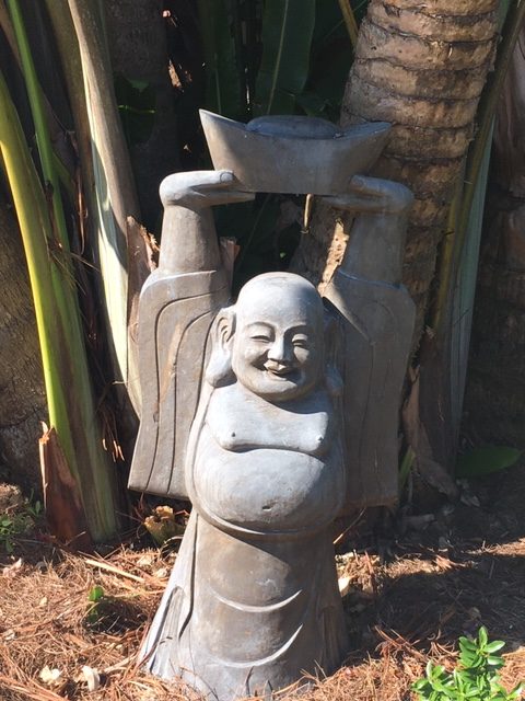 Sanibel and Captiva islands a smiling buddha at In the Garden Photo by Lucy Tobias
