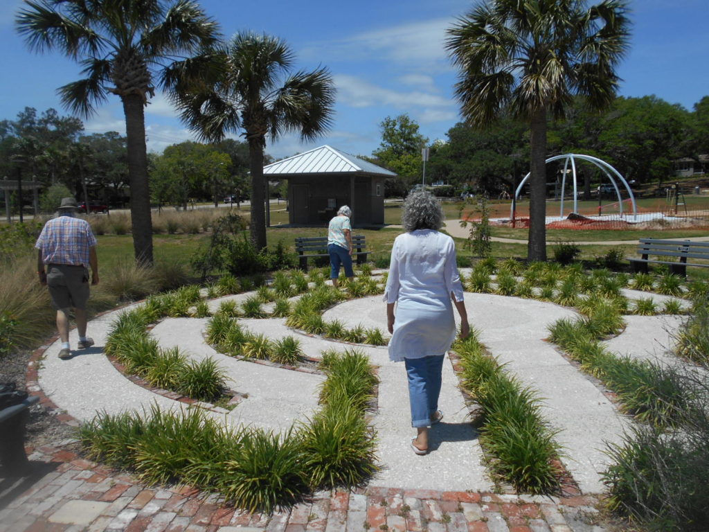 World Labyrinth Day is a good day to walk the labyrinth at Egans Creek in Fernandina Beach Florida
