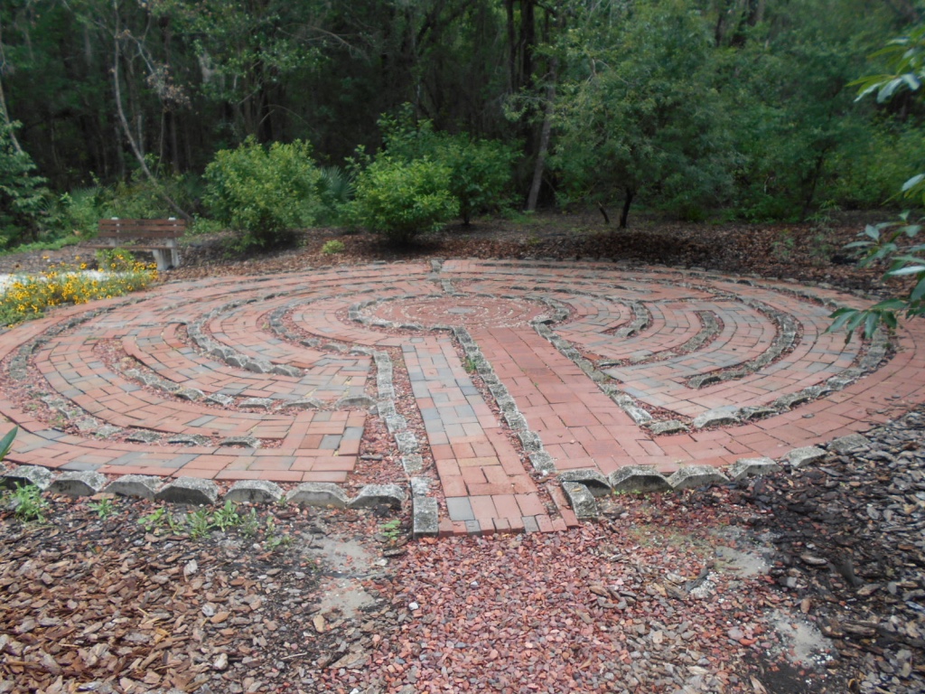 World Labyrinth day is a good day to walk the labyrinth at Cofrin Park in Gainesville Florida
