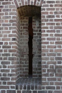 Gun slit on the lower level of Fort Clinch State Park
