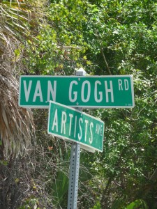 Olde Englewood Village - artist street sign