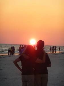 visit Sarasota - sunset on LIdo Beach
