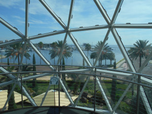 Florida art museum, Dali window view, St. Petersburg