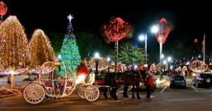 Ocala - downtown square with Christmas lights