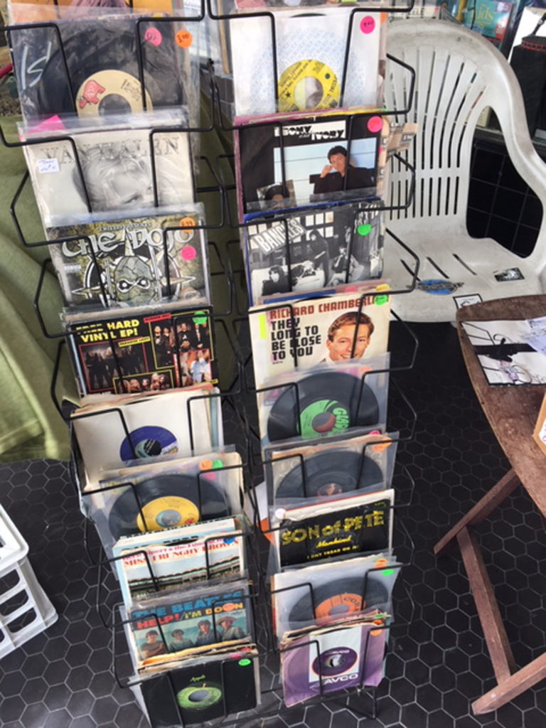 vinyl record stand in DeLand Florida

