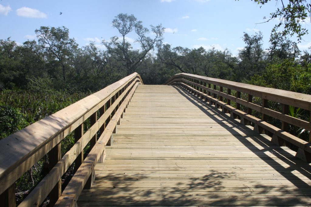 Sculptures & Gardens - New bridge at Peace River Botanical & Sculpture Gardens, Punta Gorda
